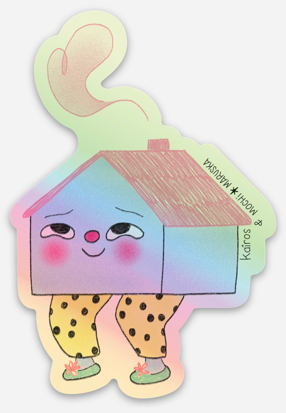 Autocollant holographique You feel like home (3 pouces)